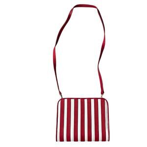 Valentino Garavani Les Sacs Vintage Red/White Stripe Handbag/Clutch Shoulderbag